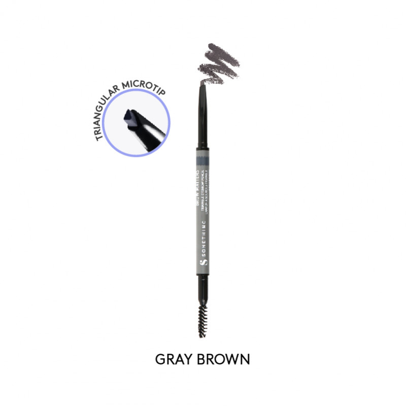 Somethinc Brow Matters Triangle Eyebrow Pencil - 1. Grey Brown 