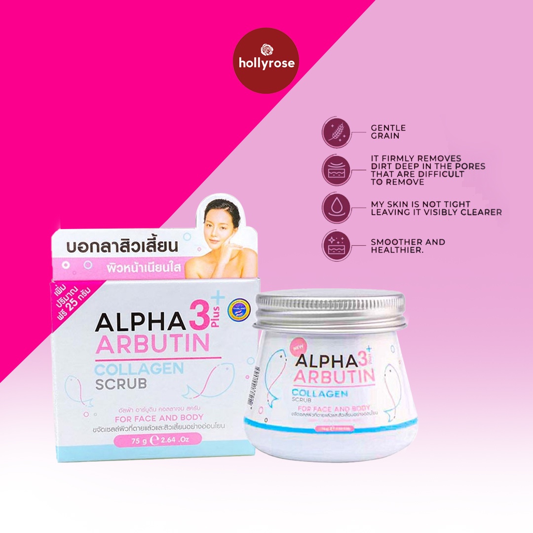Alpha Arbutin 3 Plus - Collagen Scrub - for Face - 75gr