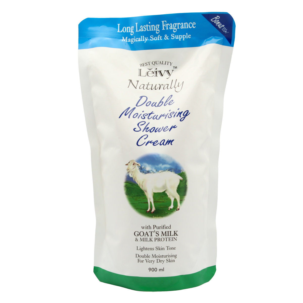 Leivy Naturally Double Moisturizing Shower Cream Goat's Milk - 900ml
