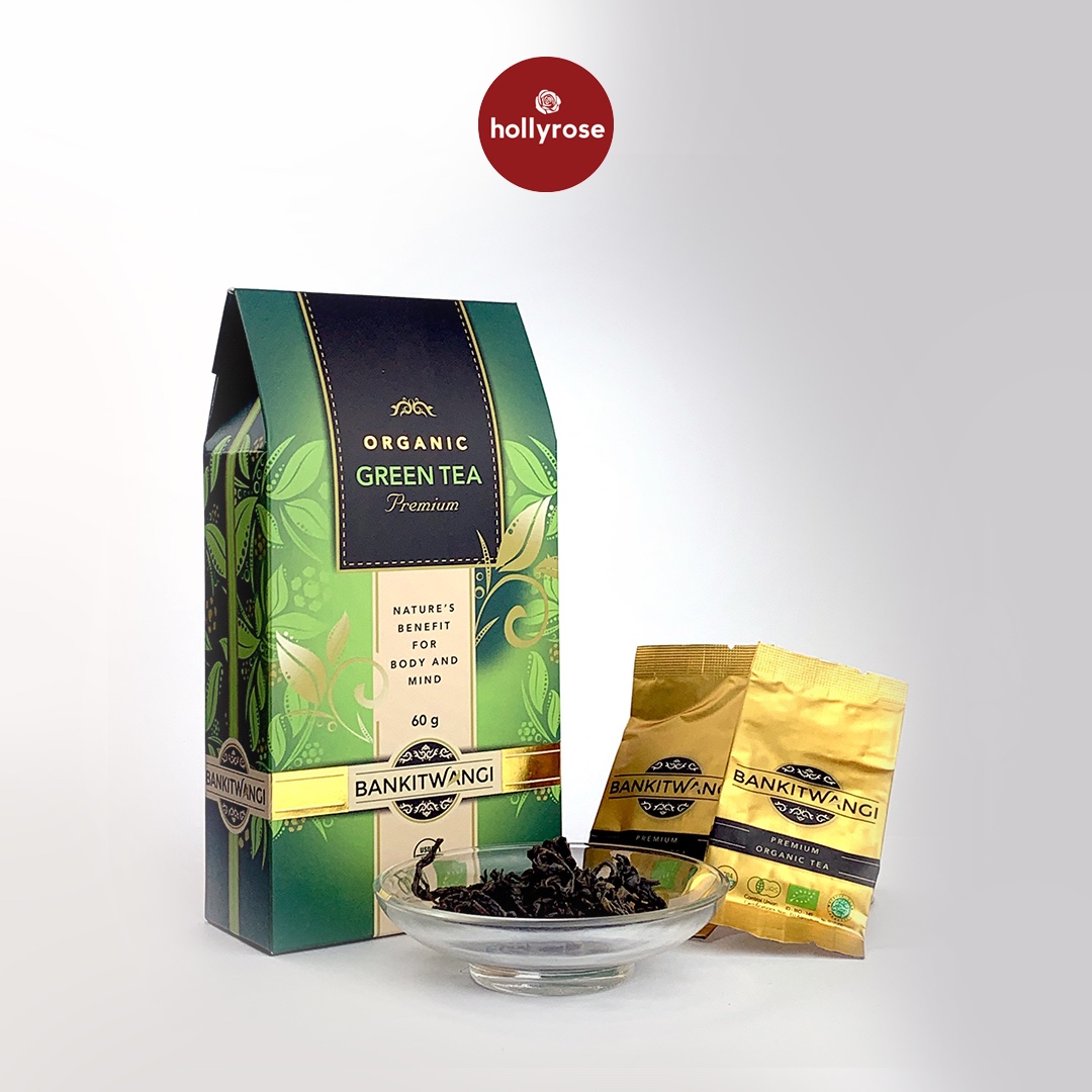 Bankitwangi Organic Tea - Organic Green Tea - 12 Sachet - 60gr