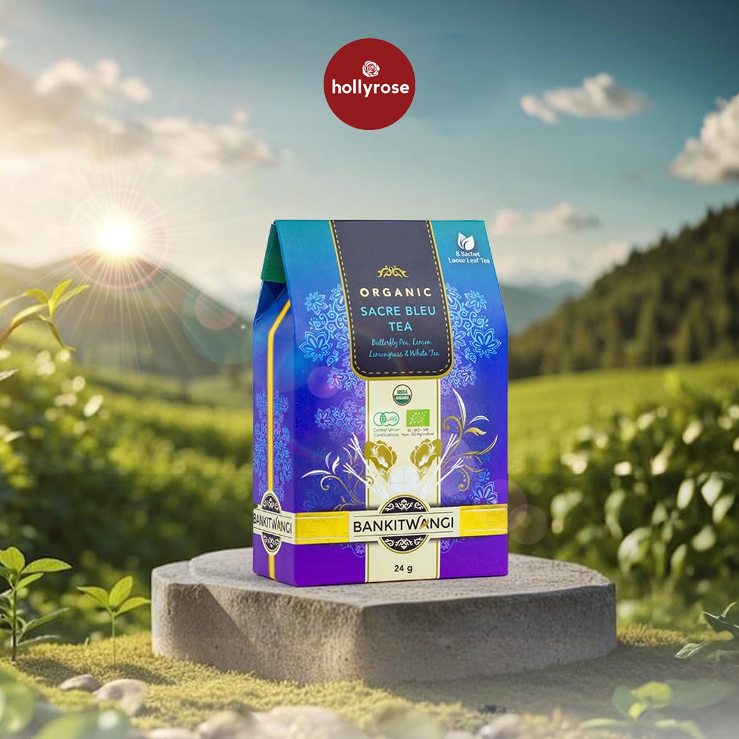 Bankitwangi Organic Tea - Organic Sacre Blue Tea - 8 x 3gr